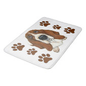 Liebe Me Hund Basset Badematte (Schrägansicht)