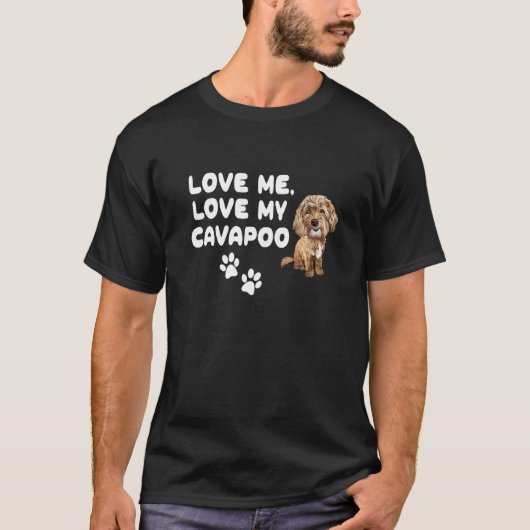 Liebe Me Liebe mein Cavapoo Red Cavapoo Dog Welpe T-Shirt (Vorderseite)