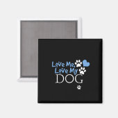 Liebe Me, Liebe Mein Hund (rot) Magnet (Vorderseite/Rückseite)