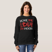 Liebe Me Liebe mein Poodle Sweatshirt (Vorne ganz)