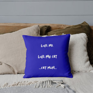 Liebe Me Liebe My Cat Funny Niedlich Cool Royal Bl Kissen