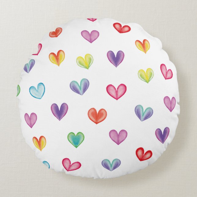 Liebe Me Round Pillow Rundes Kissen (Vorderseite)
