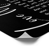 Liebe Me Tender Black Script Song Lyric Print Poster (Ecke)