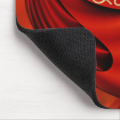 Liebe Me Tender - Brandrote Wellen Mousepad (Ecke)