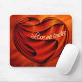 Liebe Me Tender - Brandrote Wellen Mousepad (Mit Mouse)