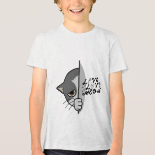 Liebe Meat Cat Lover Design #catlover #catlife #ca Tri-Blend Shirt