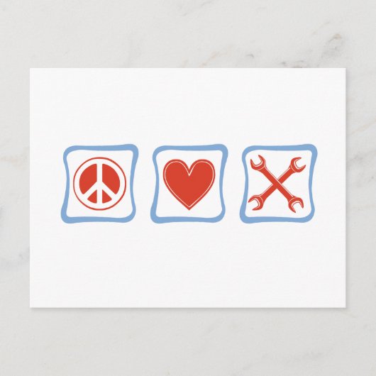 Liebe Mechanikplätze Postkarte (Vorderseite)