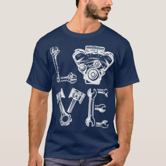 Liebe Mechanische Konstruktion für Handyman T-Shirt