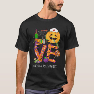 Liebe Medical Assistant Life Halloween Pumpkin Vac T-Shirt