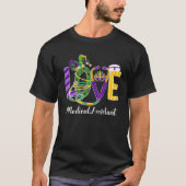 LIEBE Medizin Assistant Leopard Mardi Gras Festiva T-Shirt (Vorderseite)