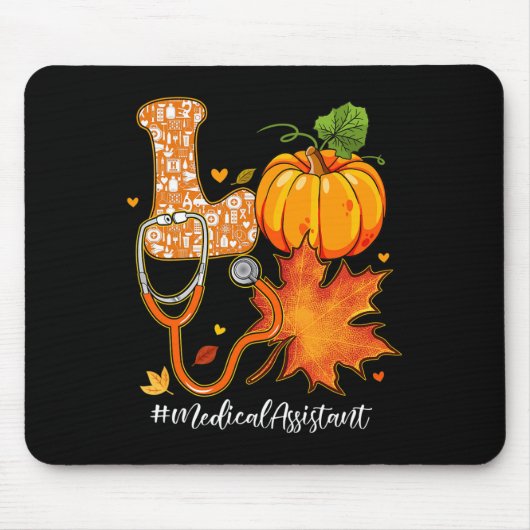Liebe Medizinischer Istant Herbst Kürbiskürbis Tha Mousepad (Vorne)