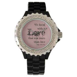 Liebe mehr als Liebe Edgar Allan Poe Zitat Armbanduhr