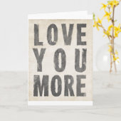 Liebe Mehr (antikes Weiß) Karte (Gelbe Blume)