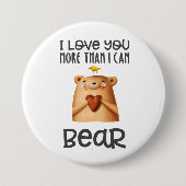 Liebe Mehr Bär Button (Vorderseite)