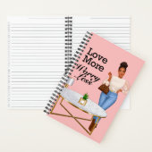 Liebe mehr Besorgnis weniger Journal/Notebook rosa Notizblock (Innen)