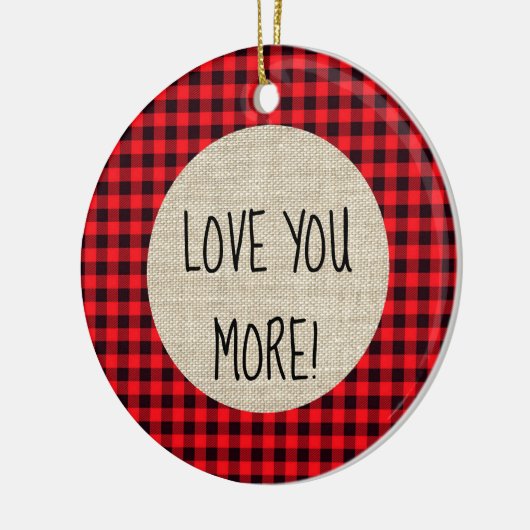 Liebe Mehr Buffalo Karierte Ornamente (Links)