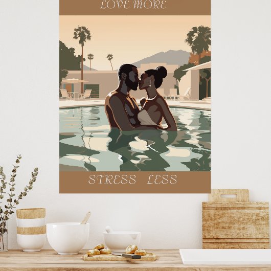 LIEBE MEHR DESIGN #1 POSTER (Küche)