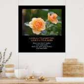 Liebe Mehr, Glauben, Personalisiertes Zitat Orange Poster (Küche)