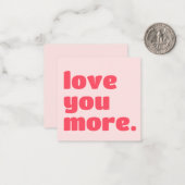 Liebe Mehr Mitteilungskarte (Vorderseite/Rückseite Beispiel)