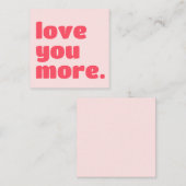 Liebe Mehr Mitteilungskarte (Vorne/Hinten)