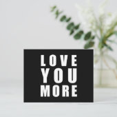 Liebe Mehr Postkarte (Stehend Vorderseite)