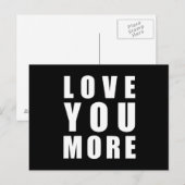 Liebe Mehr Postkarte (Vorne/Hinten)