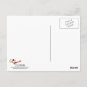 Liebe mehr... | rotes Herz Postkarte (Rückseite)