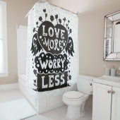 Liebe mehr Sorge weniger Duschvorhang (Beispiel)