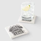 Liebe mehr Sorge weniger Steinuntersetzer (Seitenansicht)