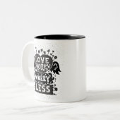 Liebe mehr Sorge weniger Zweifarbige Tasse (Vorderseite Links)