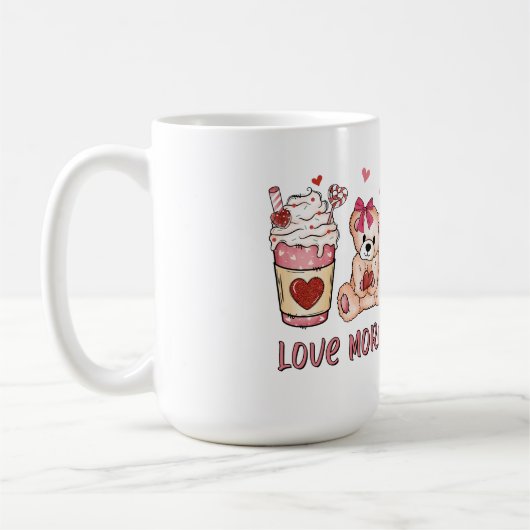 Liebe mehr Sorgen weniger Kaffeetasse (Links)