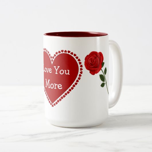 Liebe Mehr Tasse (VorderseiteRechts)