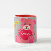 Liebe Mehr Teddybär | Niedliche Paare Mug Tasse (Zentrum)