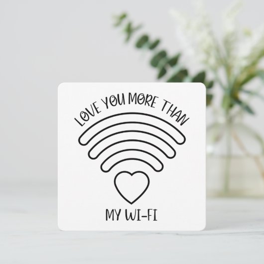 Liebe Mehr - Valentinstag Card Dankeskarte (Stehend Vorderseite)