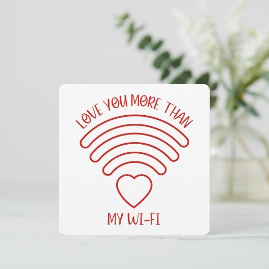 Liebe Mehr - Valentinstag Card Dankeskarte (Stehend Vorderseite)