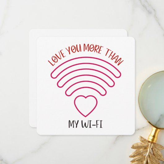 Liebe Mehr - Valentinstag Card Dankeskarte (Vorderseite/Rückseite Beispiel)