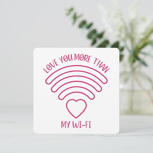 Liebe Mehr - Valentinstag Card Dankeskarte (Stehend Vorderseite)