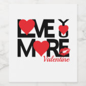 Liebe Mehr Weinetikett (Einzelnes Label)