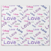 Liebe mehrfarbig Nahtlos Geschenkpapier (Flach)