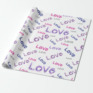 Liebe mehrfarbig Nahtlos Geschenkpapier