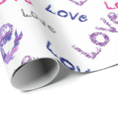 Liebe mehrfarbig Nahtlos Geschenkpapier (Rolleneckpunkt)