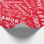 Liebe - Mehrsprachigkeit - Wählen Sie Ihre Lieblin Geschenkpapier (Ecke)