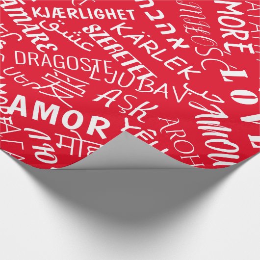 Liebe - Mehrsprachigkeit - Wählen Sie Ihre Lieblin Geschenkpapier (Ecke)