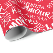 Liebe - Mehrsprachigkeit - Wählen Sie Ihre Lieblin Geschenkpapier (Rolleneckpunkt)