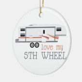Liebe mein 5. Rad Keramikornament (Links)