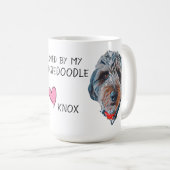 LIEBE MEIN AUSSIEDOODLE KAFFEETASSE (VorderseiteRechts)
