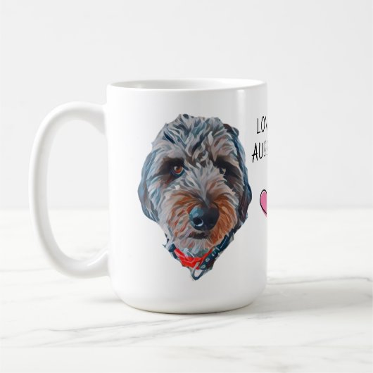 LIEBE MEIN AUSSIEDOODLE KAFFEETASSE (Links)