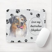 Liebe Mein australischer Schäferhund Pawprint Maus Mousepad (Mit Mouse)