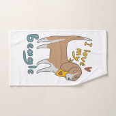 Liebe Mein Beagle Badhandtuch Set (Handtuch)