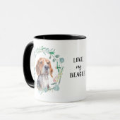 Liebe Mein Beagle Kaffee Tasse (Vorderseite Links)